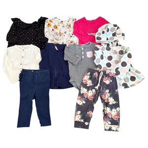 Carter's Old Navy Cat & Jack Baby Girls 18 Months Long Sleeve Tops Bottoms